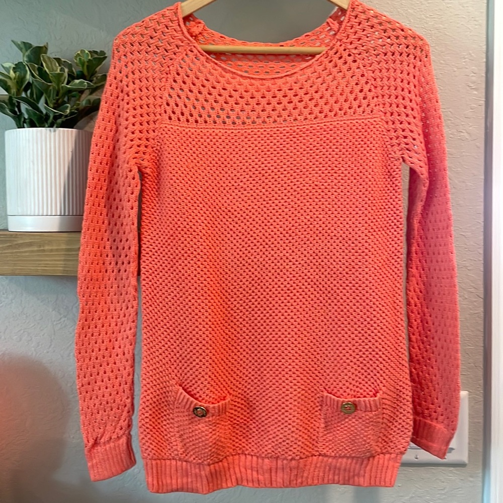 Lilly Pulitzer Crochet Sweater. Size S